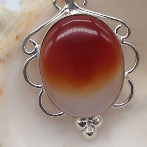 Genuine Montana Agate Crystal necklace 925 Silver